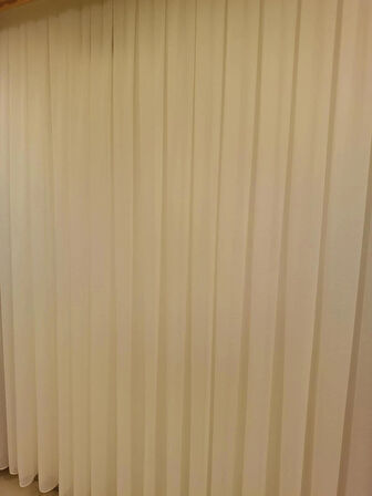 Özgün Perde Ekru Tül Perde Kristal (Sık Pile 1 x 3)