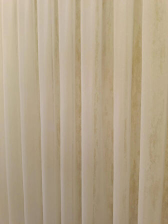 Özgün Perde Ekru Tül Perde Gold Bambu (Sık Pile 1 x 3)