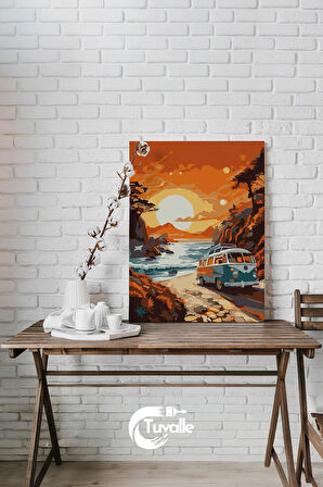 Özgürlüğün Ruhu Sayılarla Boyama Seti, Hobi Seti, 40X50 Tablo, Fırça Boya, Numaralı Tuval