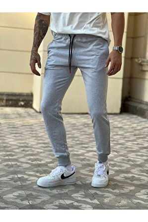 Unisex Spor Eşofman Altı Gri Renk