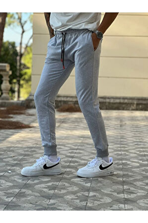 Unisex Spor Eşofman Altı Gri Renk