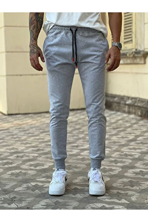 Unisex Spor Eşofman Altı Gri Renk