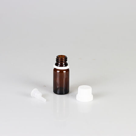 Amber Cam Şişe, İçten Damlalıklı Şişe 10 ml