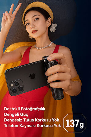 Bluetooth Uzaktan Kumandalı 360° Döner Telefon Tutucu Tripod | Selfie Çubuğu & Masaüstü Stand – 41,5 cm