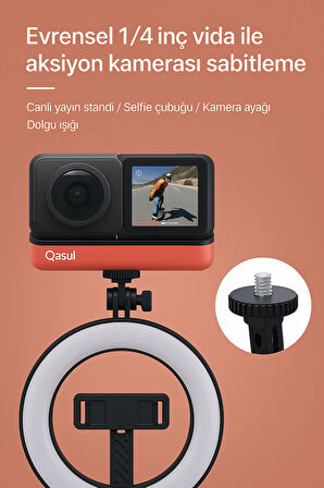 3 Modlu Ayarlanabilir LED Işıklı Selfie Halkası Makyaj ve Canlı Yayın İçin Profesyonel Aydınlatma