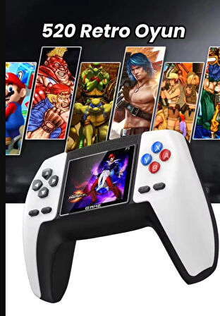 P5 Retro GamePad 520 Retro Oyunlu Oyun Konsolu 2 Oyunculu 