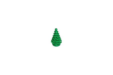 Lego 2435 Bitki, Çam Ağacı Küçük 2x2x4 (Yeşil) (5 Adet) 