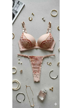 Büyük Göğüsler İçin C Cup Telsiz Sütyen Takımı – Dolgusuz, Sırt Ağrısını Azaltan Ultra Konforlu Form