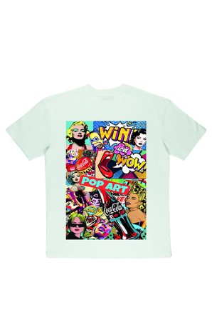 Lenithra Pop Art Coca Cola Sırt Baskılı Unisex Oversize T-shirt Beyaz / L