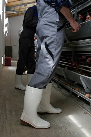 Palalı Pvc Beyaz Gıda ve Sanayi Uzun İş Çizmesi