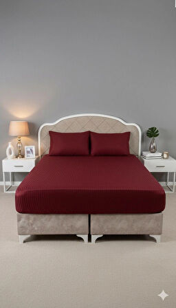 PAMUK-SATEN LASTİKLİ ÇARŞAF SETİ