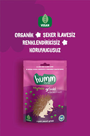 Humm Organic Organik Vegan Pancarlı Grissini Atıştırmalık Paketi - 55 G X 8 adet