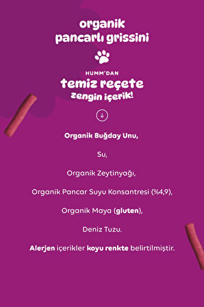 Humm Organic Organik Vegan Pancarlı Grissini Atıştırmalık Paketi - 55 G X 8 adet