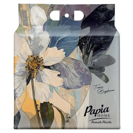 Şeylişeyler - Papia Home Asmalı Kağıt Havlu 250 Yaprak 5 Paket - Karışık (Asorti) Desenler