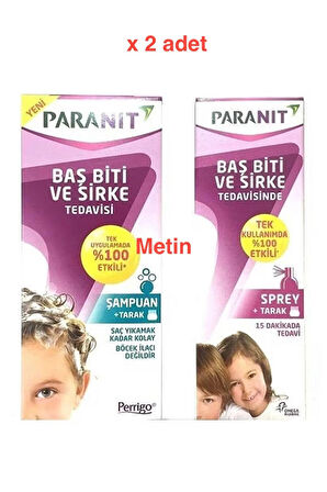 Paranit Bit Spreyi 100 ml + Paranit Bit Şampuanı 100 ml 2 Adet
