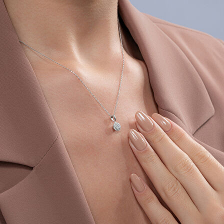 0,18 Karat Fantezi Pırlanta Kolye 