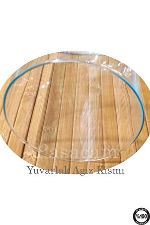 Silindir Cam Vazo Delizli El İmalat Teraryum Büyük Saksı 2'li 19 Cm Genişlik 20cm 40 cm En Geniş Boy