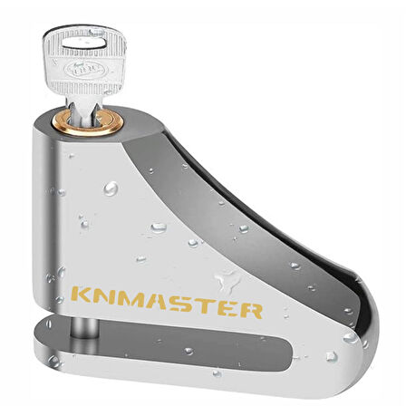 Knmaster Motosiklet Bisiklet Paslanmaz Çelik Disk Kilidi Gümüş Gri
