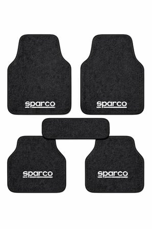 Volkswagen Scirocco uyumlu sparco yazılı Füme Oto Paspas Halı Seti - Her Araca Uygun
