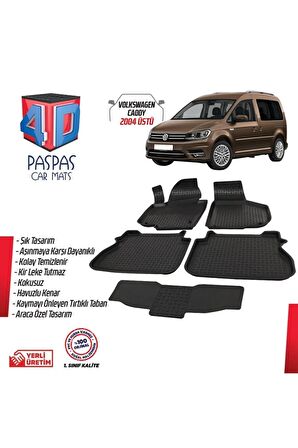 Vw Caddy 2004 Sonrası 4d Havuzlu Kauçuk Paspas