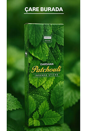 Darshan Incense - Patchouli 20'li Çubuk Tütsü (Paçuli)