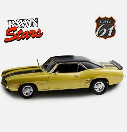 Greenlight Highway 61 – 1:18 1969 Chevrolet Camaro Z28 “Pawn Stars” Diecast Model Araba- Synoverse Kitap Hediye