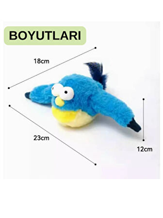  Kanat Çırpan, Ses Çıkaran ve Kanat Sallayan Çok Satan Evcil Hayvan Peluş Oyuncak Şarjlı Kedi Oyuncağı