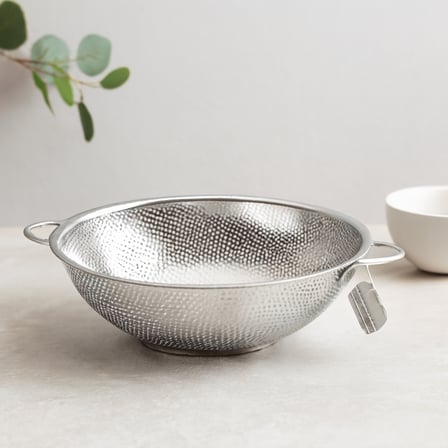 25 cm Çelik Süzgeç Metal Kulplu Tel Ayaklı