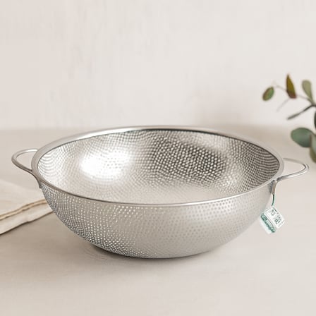 Çelik Süzgeç 31 cm Metal Kulplu İnce Tel Ayaklı