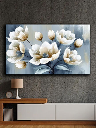 Soyut yağlı boya görünümlü  kanvas tablo 80x120 cm