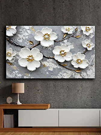 Soyut yağlı boya görünümlü  kanvas tablo 80x120 cm