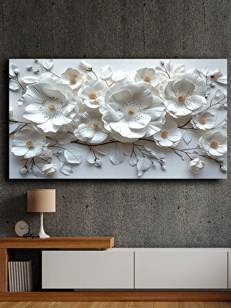Soyut yağlı boya görünümlü  kanvas tablo 80x120 cm
