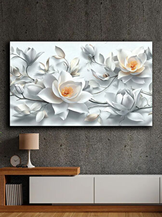 Soyut yağlı boya görünümlü  kanvas tablo 80x120 cm