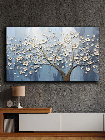 Soyut yağlı boya görünümlü  kanvas tablo 80x120 cm
