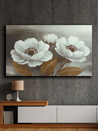 Soyut yağlı boya görünümlü  kanvas tablo 80x120 cm