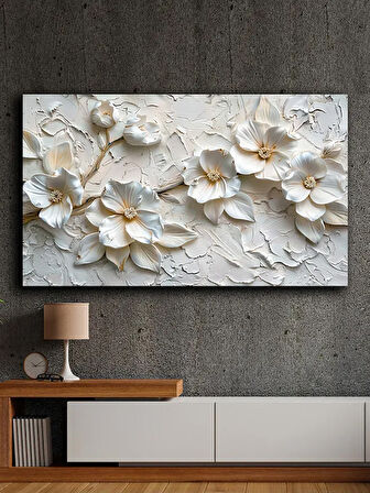 Soyut yağlı boya görünümlü  kanvas tablo 80x120 cm