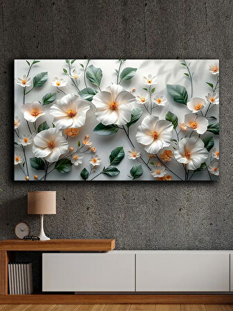 Soyut yağlı boya görünümlü  kanvas tablo 80x120 cm