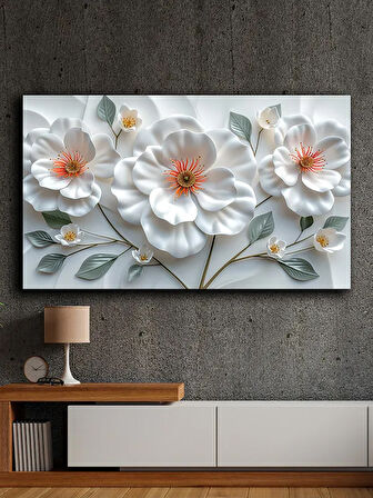 Soyut yağlı boya görünümlü  kanvas tablo 80x120 cm
