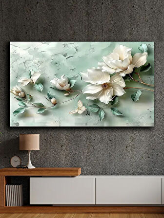 Soyut yağlı boya görünümlü  kanvas tablo 80x120 cm
