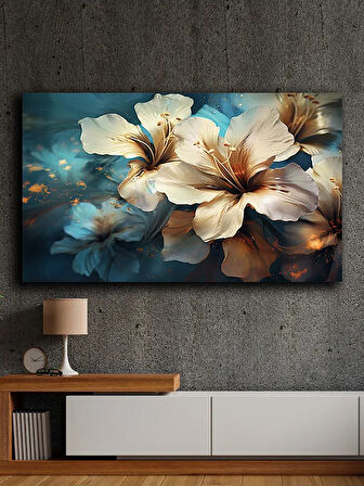 Soyut yağlı boya görünümlü  kanvas tablo 80x120 cm
