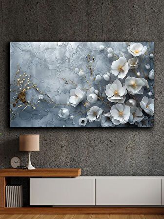 Soyut yağlı boya görünümlü  kanvas tablo 80x120 cm