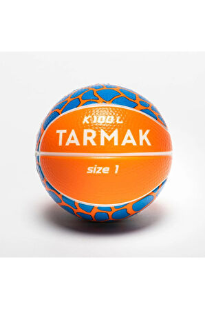 Mini Basketbol Topu Iç Ve Dış Mekan Basketbol Topu K100 1 Numara Turuncu Mavi