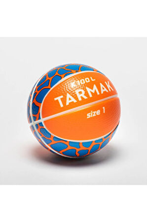 Mini Basketbol Topu Iç Ve Dış Mekan Basketbol Topu K100 1 Numara Turuncu Mavi