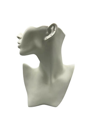Yerli Üretim Polyester Malzeme Beyaz Renk 28 / 18 cm Takı Sergileme Mankeni