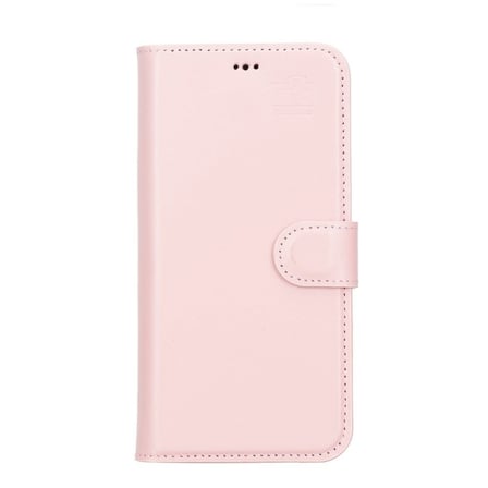 Apple iPhone 13 Pro Max Uyumlu Deri Cüzdanlı Kılıf NU2 Pembe