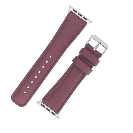 Apple Uyumlu Watch Uyumlu Deri Kordon 42-44-45mm FL6 Bordo