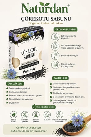 Çörekotlu sabunu-100g Doğal El Yapımı-3 adet