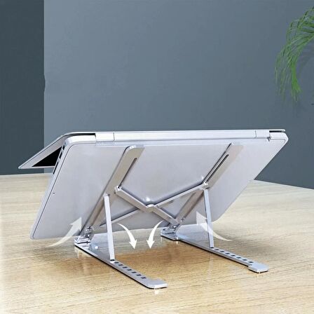 Jx-18 Laptop Stand Macbook Notebook Katlanabilir Taşınabilir Metal Standı , Taşınabilir Laptop Stand