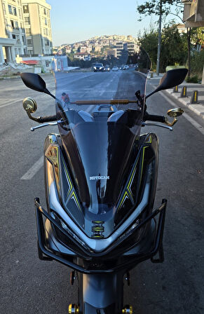 MOTOCAM Honda PCX Siperlik Ön Cam 2025 Model 66cm Füme Renkli 4mm