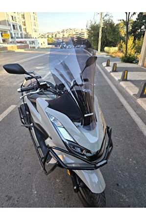 MOTOCAM Honda PCX Siperlik Ön Cam 2021-2024 Model 65cm Füme Renkli 4mm